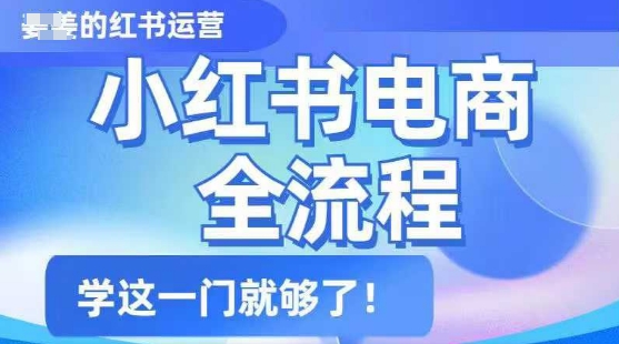 小红书电商全流程，精简易懂，从入门到精通，学这一门就够了直击课堂-直击课堂博客|网赚教程_各大网赚论坛VIP教程直击课堂博客