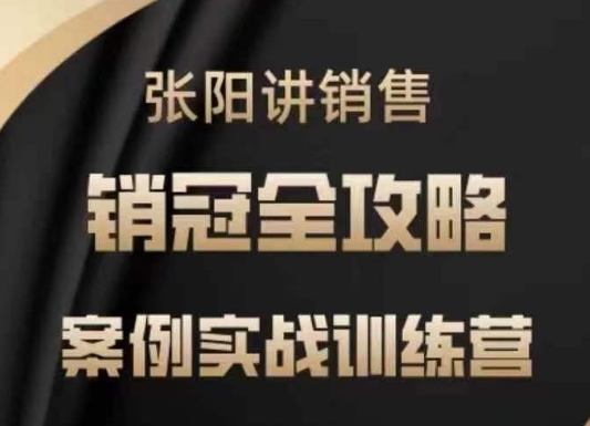 张阳讲销售实战训练营，​案例实战训练，销冠全攻略直击课堂-直击课堂博客|网赚教程_各大网赚论坛VIP教程直击课堂博客