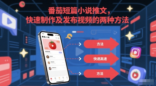 番茄短篇小说推文，快速制作及发布视频的两种方法直击课堂-直击课堂博客|网赚教程_各大网赚论坛VIP教程直击课堂博客