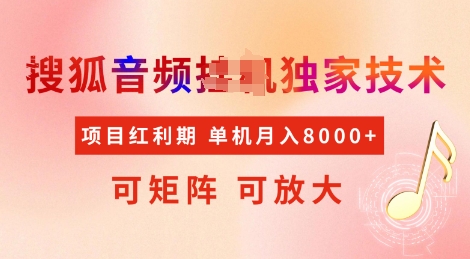 全网首发搜狐音频挂JI独家技术，项目红利期，可矩阵可放大，稳定月入8k【揭秘】直击课堂-直击课堂博客|网赚教程_各大网赚论坛VIP教程直击课堂博客