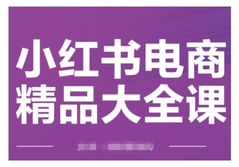 小红书电商精品大全课，快速掌握小红书运营技巧，实现精准引流与爆单目标，轻松玩转小红书电商直击课堂-直击课堂博客|网赚教程_各大网赚论坛VIP教程直击课堂博客
