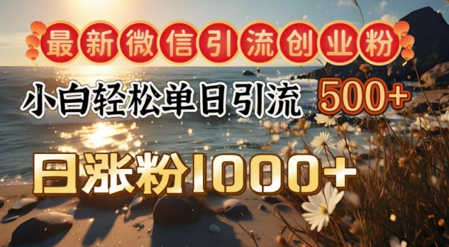 最新微信引流创业粉，小白单日轻松引流500+，日涨粉1000+直击课堂-直击课堂博客|网赚教程_各大网赚论坛VIP教程直击课堂博客