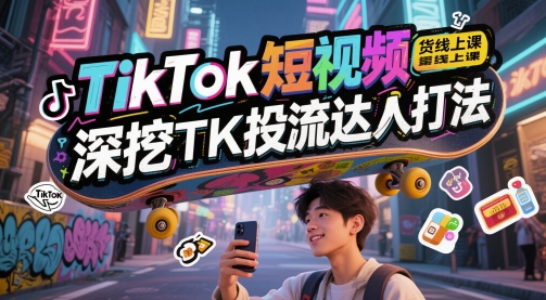 TikTok短视频带货线上课，深挖TK投流达人打法直击课堂-直击课堂博客|网赚教程_各大网赚论坛VIP教程直击课堂博客