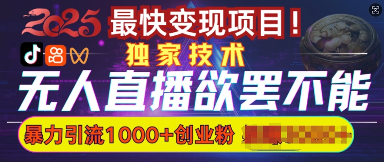 欲罢不能的无人直播引流，超暴力日引流1000+高质量精准创业粉直击课堂-直击课堂博客|网赚教程_各大网赚论坛VIP教程直击课堂博客