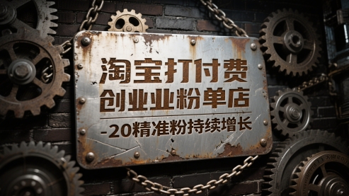 淘宝打付费创业粉单店每天稳定10-20精准粉持续增长【揭秘】直击课堂-直击课堂博客|网赚教程_各大网赚论坛VIP教程直击课堂博客