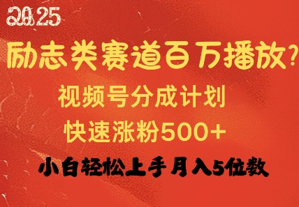 励志类赛道也能百万播放，快速涨粉500+视频号变现月入过W直击课堂-直击课堂博客|网赚教程_各大网赚论坛VIP教程直击课堂博客