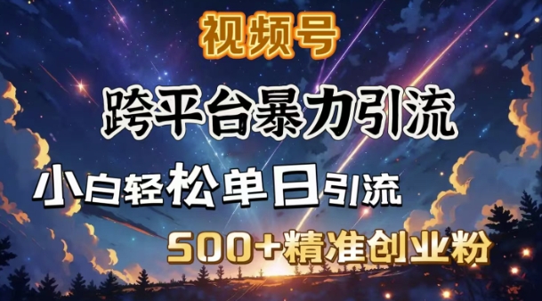 跨平台暴力引流，私域完美闭环，日引500+精准创业粉直击课堂-直击课堂博客|网赚教程_各大网赚论坛VIP教程直击课堂博客