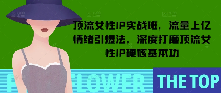 顶流女性IP实战班，流量上亿情绪引爆法，深度打磨顶流女性IP硬核基本功直击课堂-直击课堂博客|网赚教程_各大网赚论坛VIP教程直击课堂博客