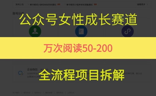 公众号女性赛道，最近爆火系列，条条作品阅读量10w+直击课堂-直击课堂博客|网赚教程_各大网赚论坛VIP教程直击课堂博客
