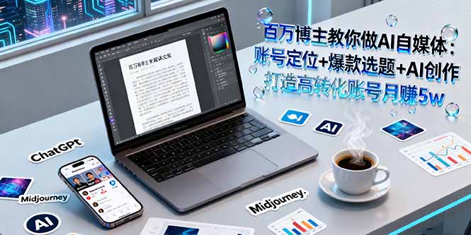 百万博主教你做AI自媒体：账号定位+爆款选题+AI创作 打造高转化账号月赚5w直击课堂-直击课堂博客|网赚教程_各大网赚论坛VIP教程直击课堂博客