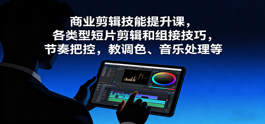 商业剪辑技能提升课，各类型短片剪辑和组接技巧，节奏把控，教调色、音乐处理等直击课堂-直击课堂博客|网赚教程_各大网赚论坛VIP教程直击课堂博客