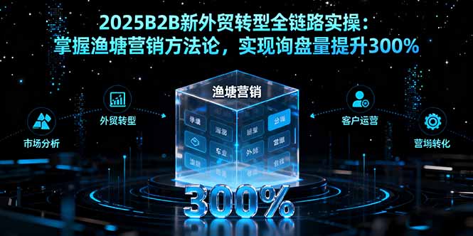 2025B2B新外贸转型全链路实操:掌握渔塘营销方法论,实现询盘量提升300%直击课堂-直击课堂博客|网赚教程_各大网赚论坛VIP教程直击课堂博客