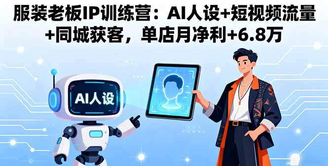 服装老板IP训练营：AI人设+短视频流量+同城获客，单店月净利+6.8万直击课堂-直击课堂博客|网赚教程_各大网赚论坛VIP教程直击课堂博客
