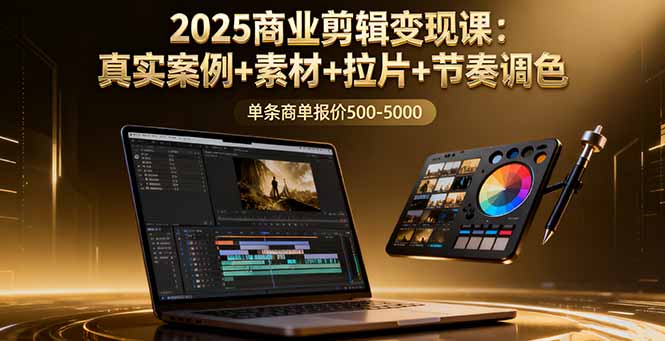 2025商业剪辑变现课：真实案例+素材+拉片+节奏调色，单条商单报价500-5000直击课堂-直击课堂博客|网赚教程_各大网赚论坛VIP教程直击课堂博客