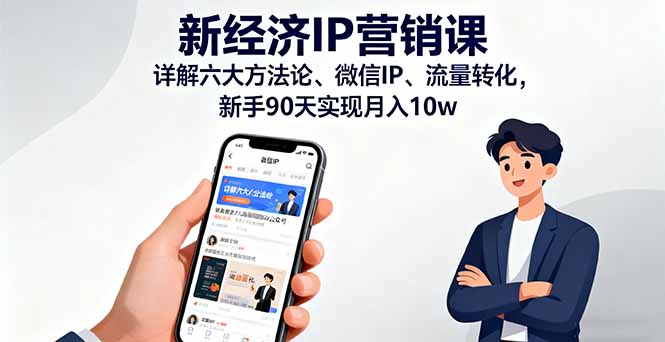 新经济IP营销课：详解六大方法论、微信IP、流量转化，新手90天实现月入10w直击课堂-直击课堂博客|网赚教程_各大网赚论坛VIP教程直击课堂博客