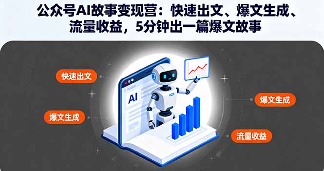 公众号AI故事变现营：快速出文、爆文生成、流量收益，5分钟出一篇爆文故事直击课堂-直击课堂博客|网赚教程_各大网赚论坛VIP教程直击课堂博客