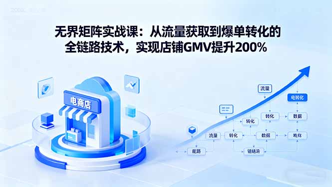 无界矩阵实战课：从流量获取到爆单转化的全链路技术，实现店铺GMV提升200%直击课堂-直击课堂博客|网赚教程_各大网赚论坛VIP教程直击课堂博客