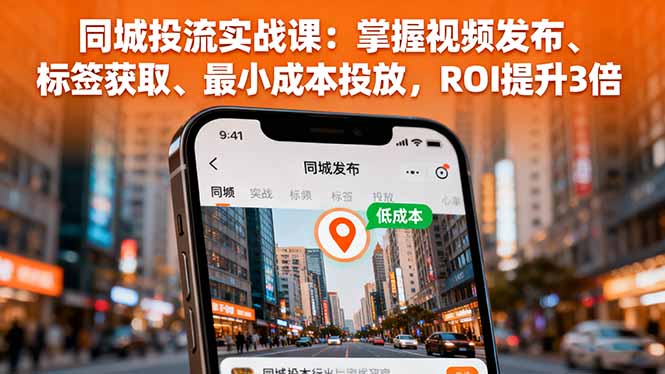同城投流实战课：掌握视频发布、标签获取、最小成本投放，ROI提升3倍直击课堂-直击课堂博客|网赚教程_各大网赚论坛VIP教程直击课堂博客