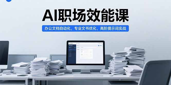 AI职场效能课，办公文档自动化，专业文书优化，高阶提示词实战直击课堂-直击课堂博客|网赚教程_各大网赚论坛VIP教程直击课堂博客