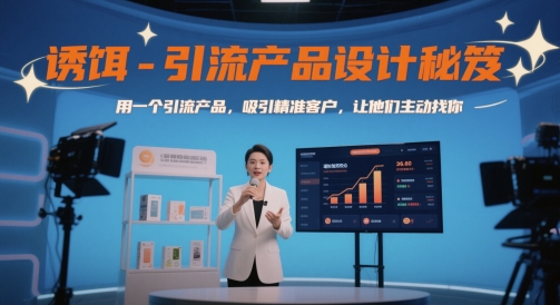 诱饵-引流产品设计秘笈，用一个引流产品，吸引精准客户，让他们主动找你直击课堂-直击课堂博客|网赚教程_各大网赚论坛VIP教程直击课堂博客