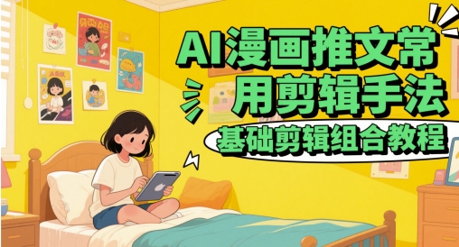 AI漫画推文常用剪辑手法，基础剪辑组合教程直击课堂-直击课堂博客|网赚教程_各大网赚论坛VIP教程直击课堂博客