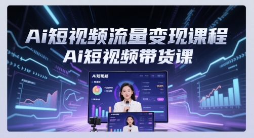 Ai短视频流量变现课程，Ai短视频带货课直击课堂-直击课堂博客|网赚教程_各大网赚论坛VIP教程直击课堂博客
