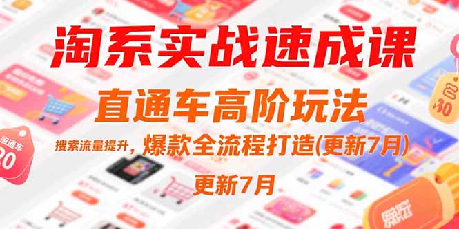 淘系实战速成课，直通车高阶玩法，搜索流量提升，爆款全流程打造(更新7月直击课堂-直击课堂博客|网赚教程_各大网赚论坛VIP教程直击课堂博客