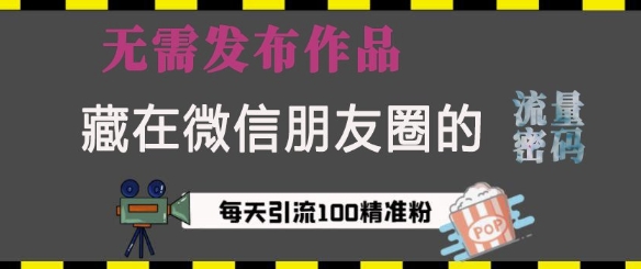 藏在微信朋友圈的流量密码，无需发布作品，单日引流100+精准创业粉【揭秘】直击课堂-直击课堂博客|网赚教程_各大网赚论坛VIP教程直击课堂博客