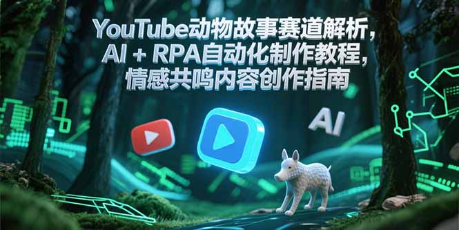 YouTube动物故事赛道解析，AI+RPA自动化制作教程，情感共鸣内容创作指南直击课堂-直击课堂博客|网赚教程_各大网赚论坛VIP教程直击课堂博客