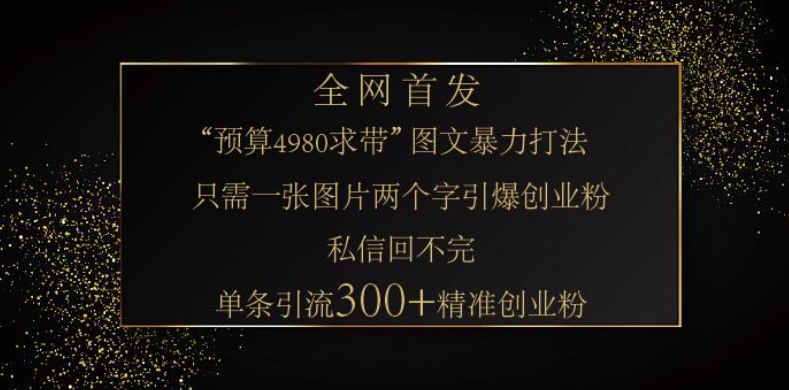 小红书神奇图片引流法，只需一张图，就能单条笔记凭借此方法，轻松引流 300 + 精准创业粉直击课堂-直击课堂博客|网赚教程_各大网赚论坛VIP教程直击课堂博客