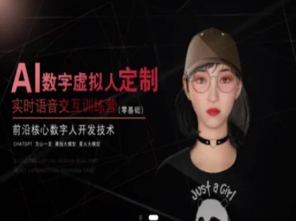 AI数字虚拟人定制，实时语音交互训练营(零基础)，前沿核心数字人开发技术直击课堂-直击课堂博客|网赚教程_各大网赚论坛VIP教程直击课堂博客