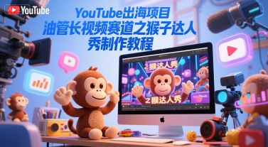 YouTube出海项目，油管长视频赛道之猴子达人秀制作教程直击课堂-直击课堂博客|网赚教程_各大网赚论坛VIP教程直击课堂博客