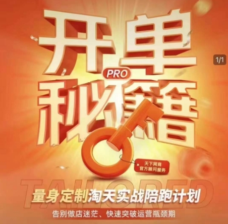 淘宝开单秘籍PRO，量身定制淘天实战陪跑计划，告别做店迷茫、快速突破运营瓶颈期直击课堂-直击课堂博客|网赚教程_各大网赚论坛VIP教程直击课堂博客