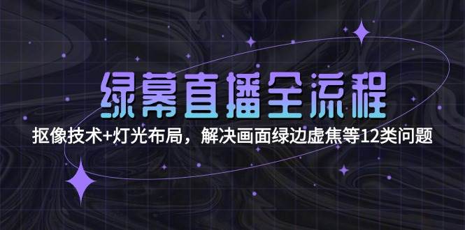 绿幕直播全流程：抠像技术+灯光布局，解决画面绿边虚焦等12类问题直击课堂-直击课堂博客|网赚教程_各大网赚论坛VIP教程直击课堂博客