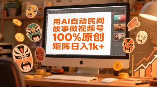 用AI自动民间故事做视频号，100%原创，矩阵日入1k+直击课堂-直击课堂博客|网赚教程_各大网赚论坛VIP教程直击课堂博客